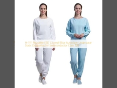 H-1111 Многоразовое ESD-покрытие Синее автоклавное нижнее белье Статическое рассеивающее средство для полупроводников Класс 100